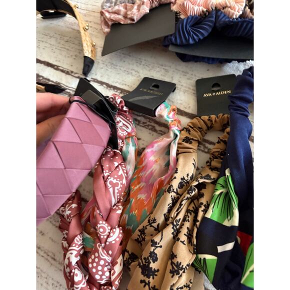 LOT of AVA & AIDEN Sax Hair Accessories Headbands Ties NEW
